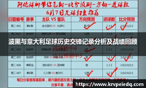 波黑与意大利足球历史交锋记录分析及战绩回顾